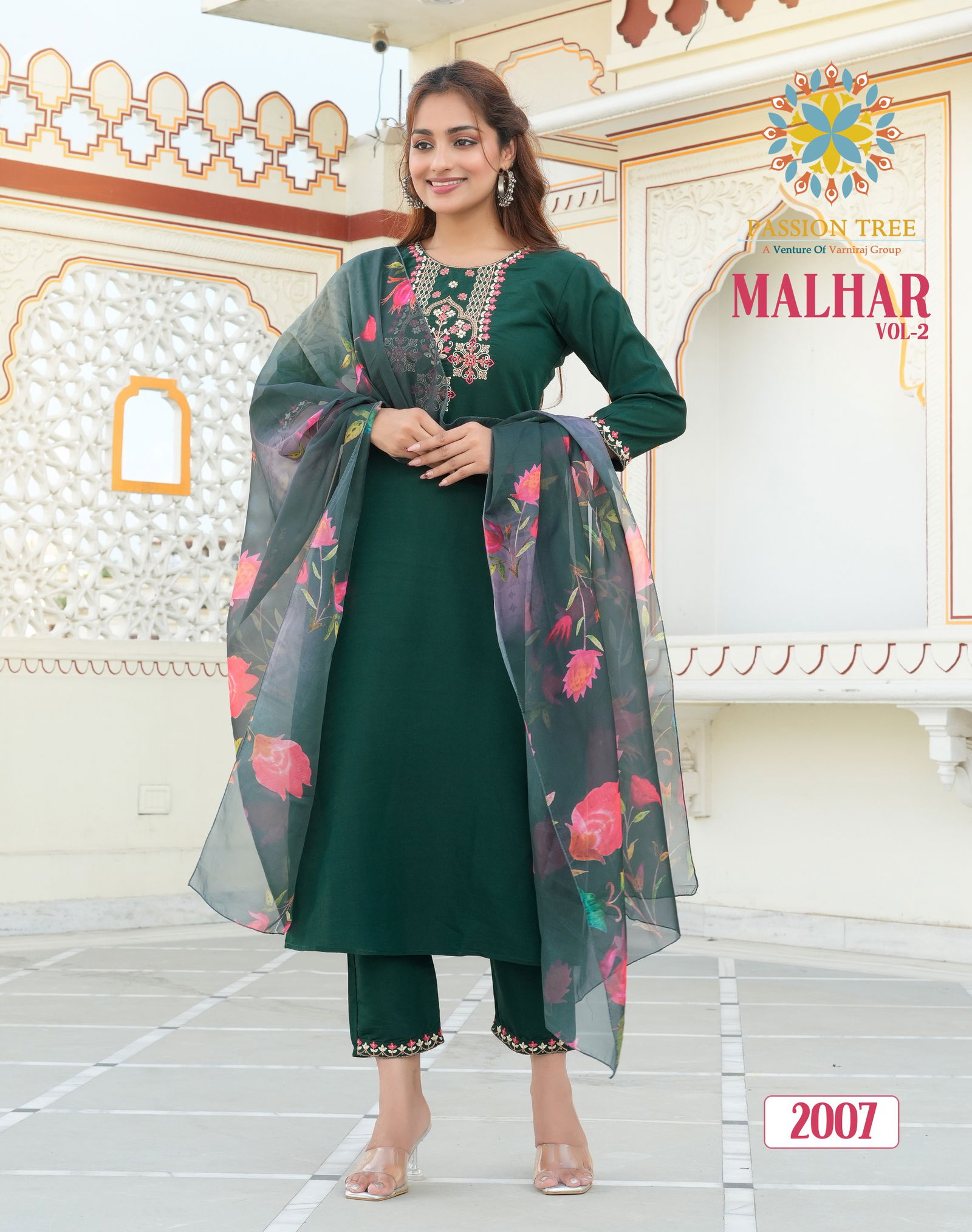 Malhar Vol 2 By Passion Tree Roman Silk Embroidery Readymade Suits Wholesale Price In Surat
